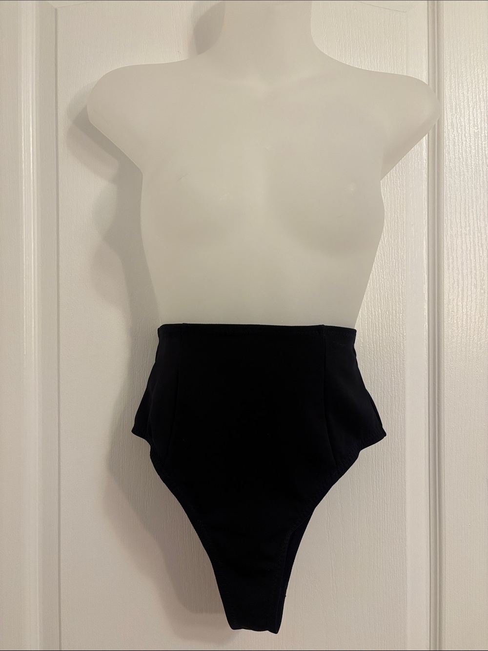 Fleur du Mal Black High-Waist Panty